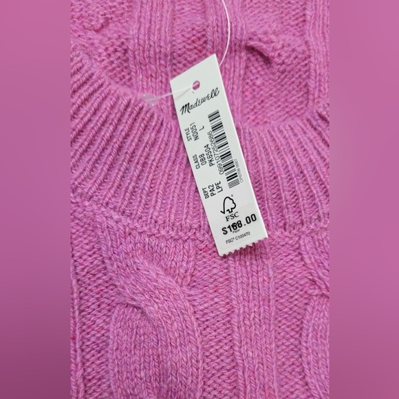 Madewell Cropped Cable Knit Sweater - Picture 7 of 9